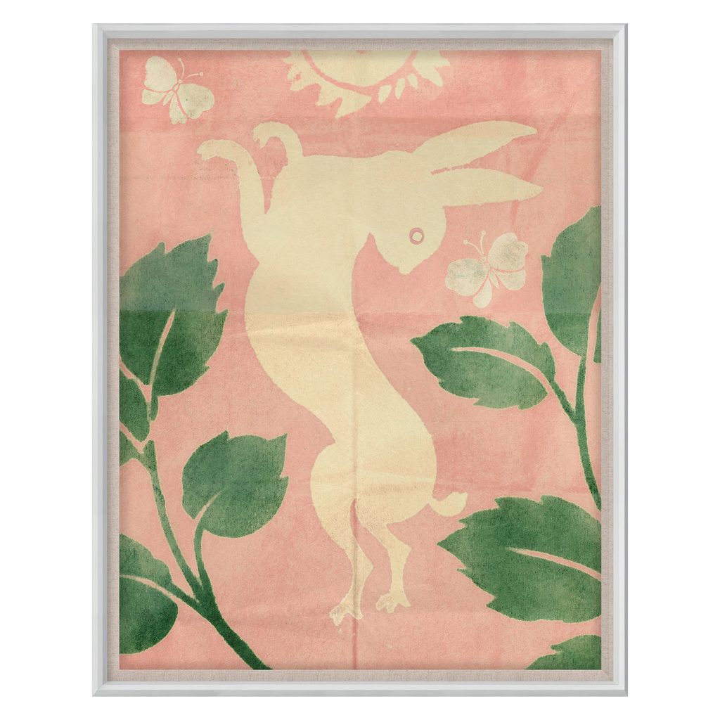 Frederick Steiner Archive, Jumping Rabbits in Pink - THE WELL APPOINTED HOUSE