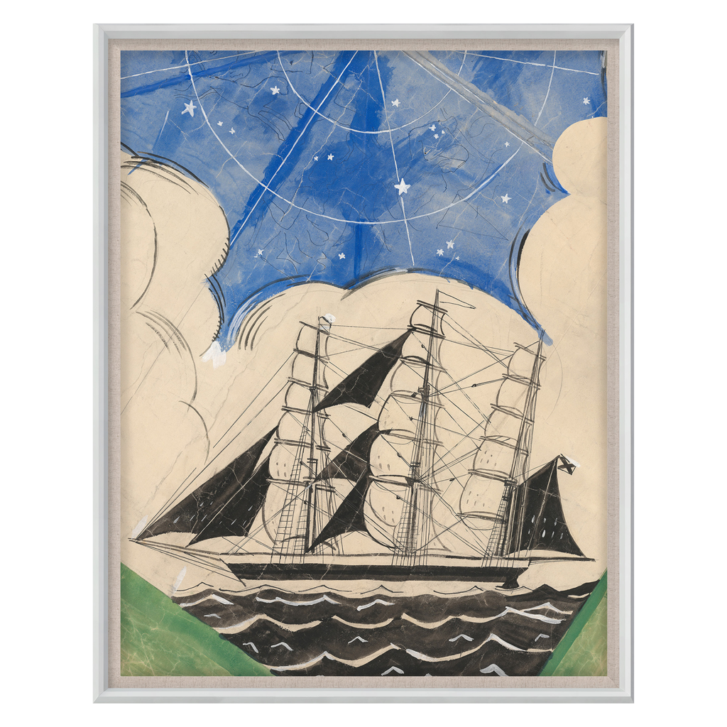 Robert Bonfils Archive, Sailboat at Sea- The Well Appointed House