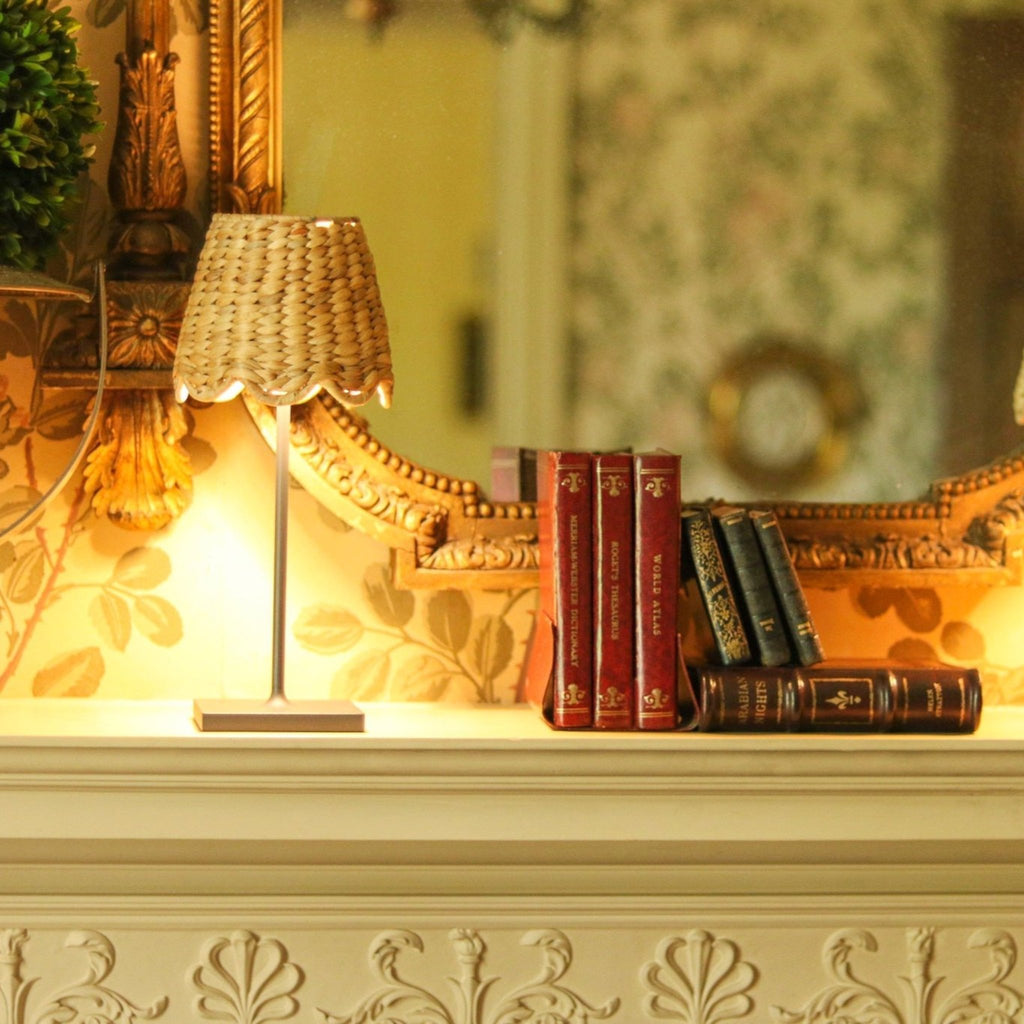 Water Hyacinth Lampshade, Scalloped in Natural - The Well Appointed House