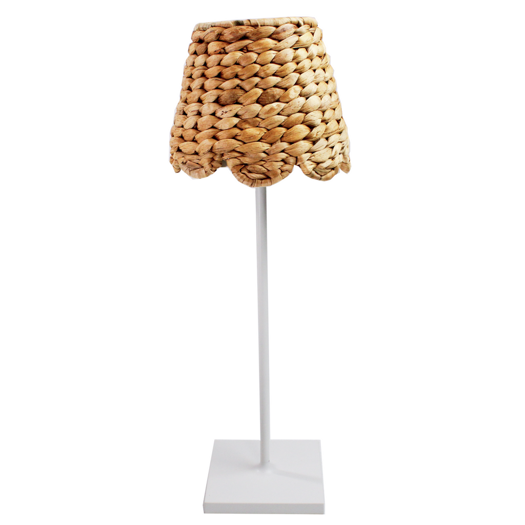 Water Hyacinth Lampshade, Scalloped in Natural - The Well Appointed House