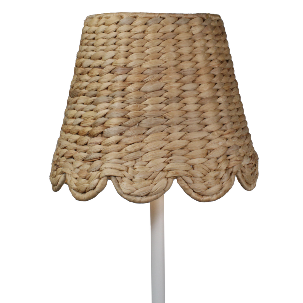 Water Hyacinth Lampshade, Scalloped in Natural - The Well Appointed House