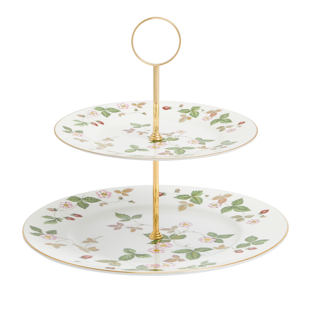 Wild Strawberry 2-Tier Cake Stand - The Well Appointed House