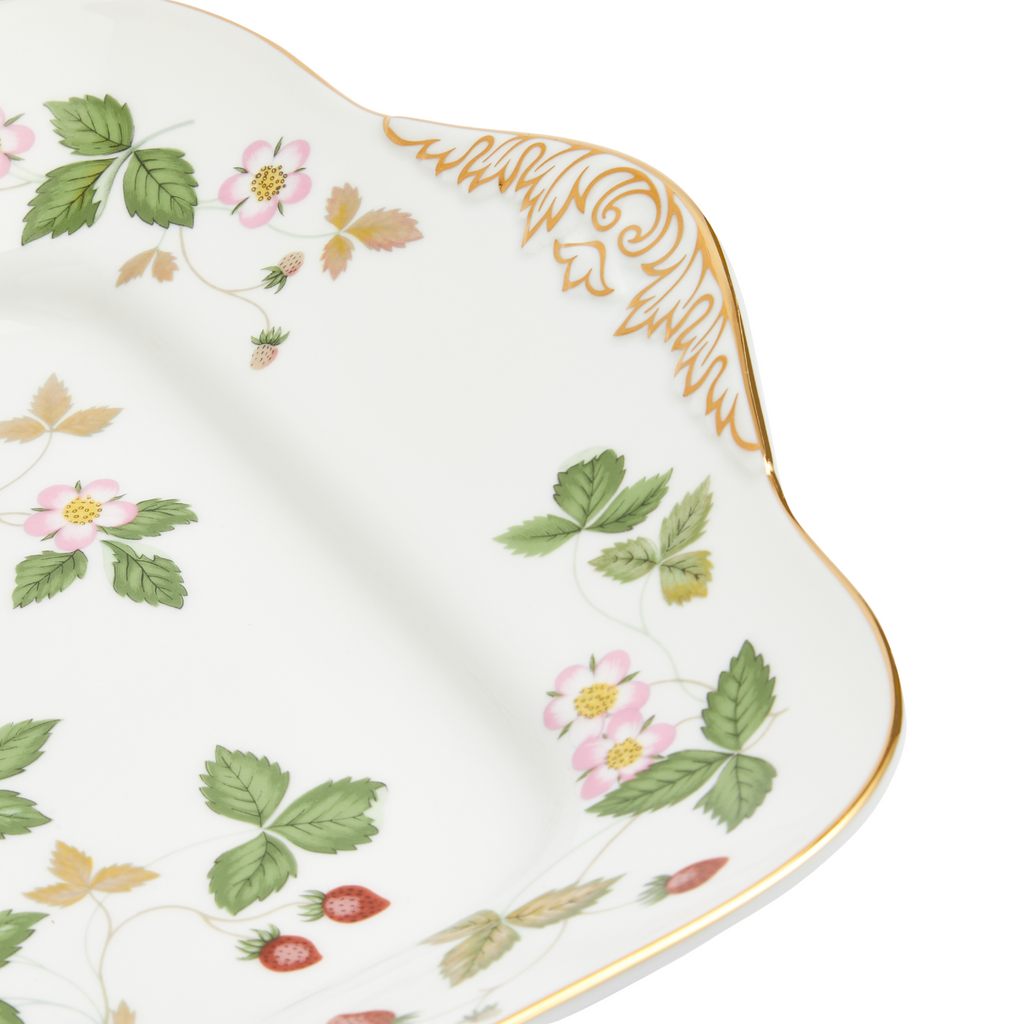 Wild Strawberry Square Cake Plate - The Well Appointed House