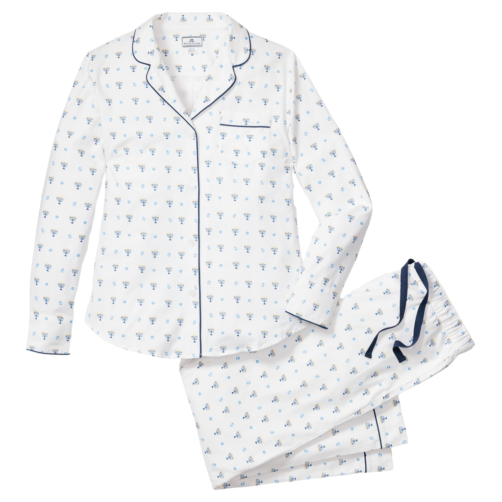 Women's Twill Pajama Set in Happy Hanukkah - The Well Appointed House