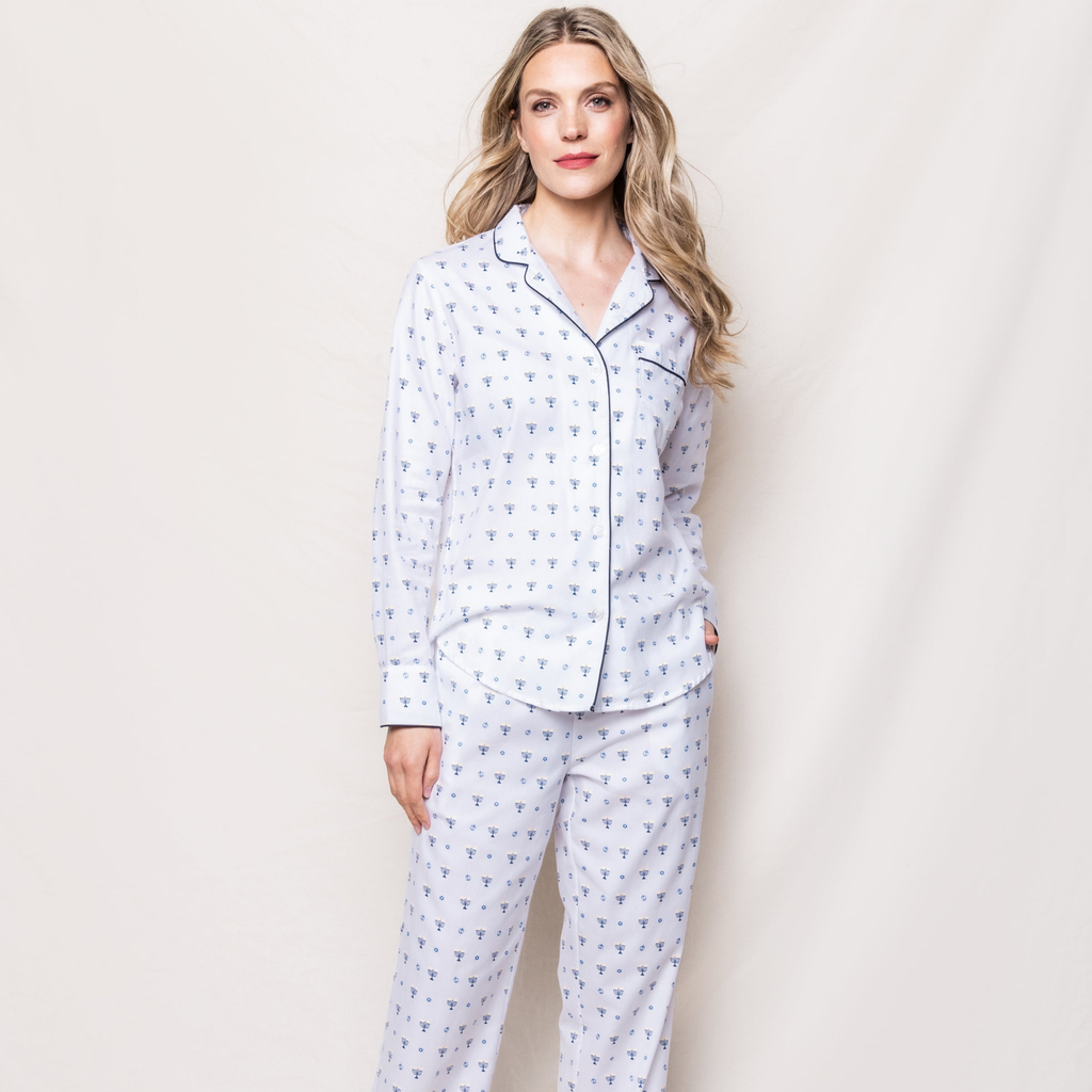 Women's Twill Pajama Set in Happy Hanukkah - The Well Appointed House