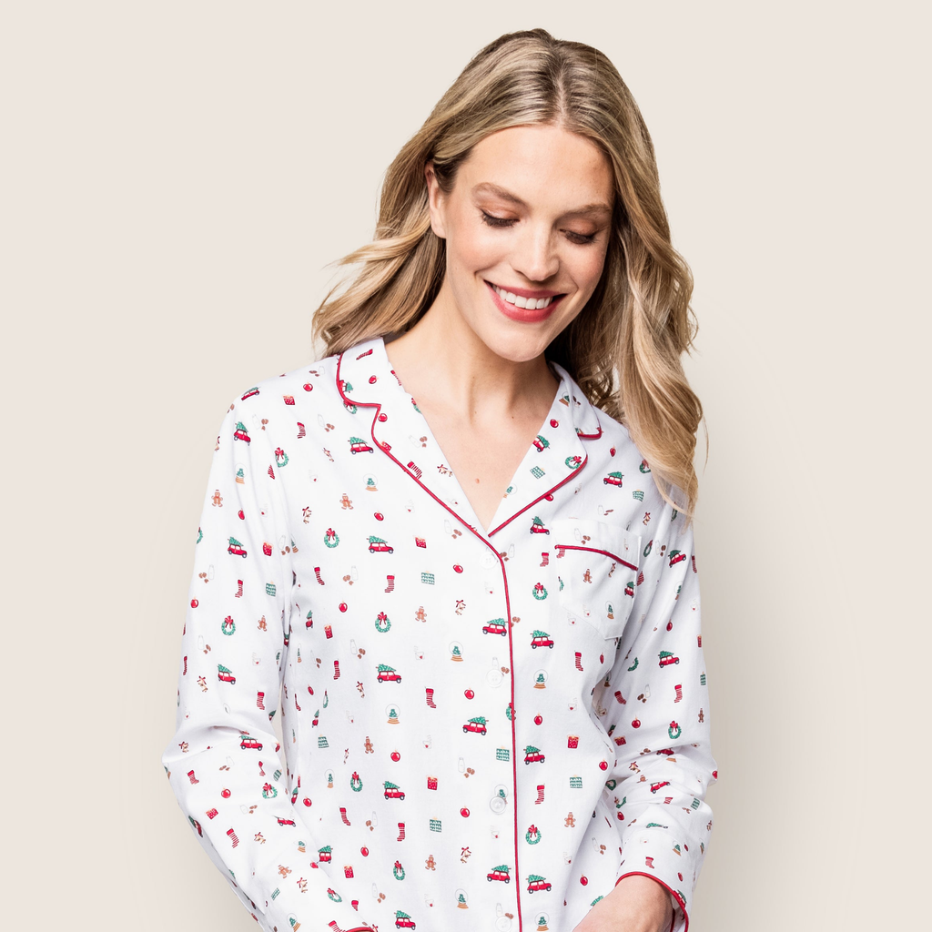 Women's Twill Pajama Set in Winter Nostalgia - The Well Appointed House