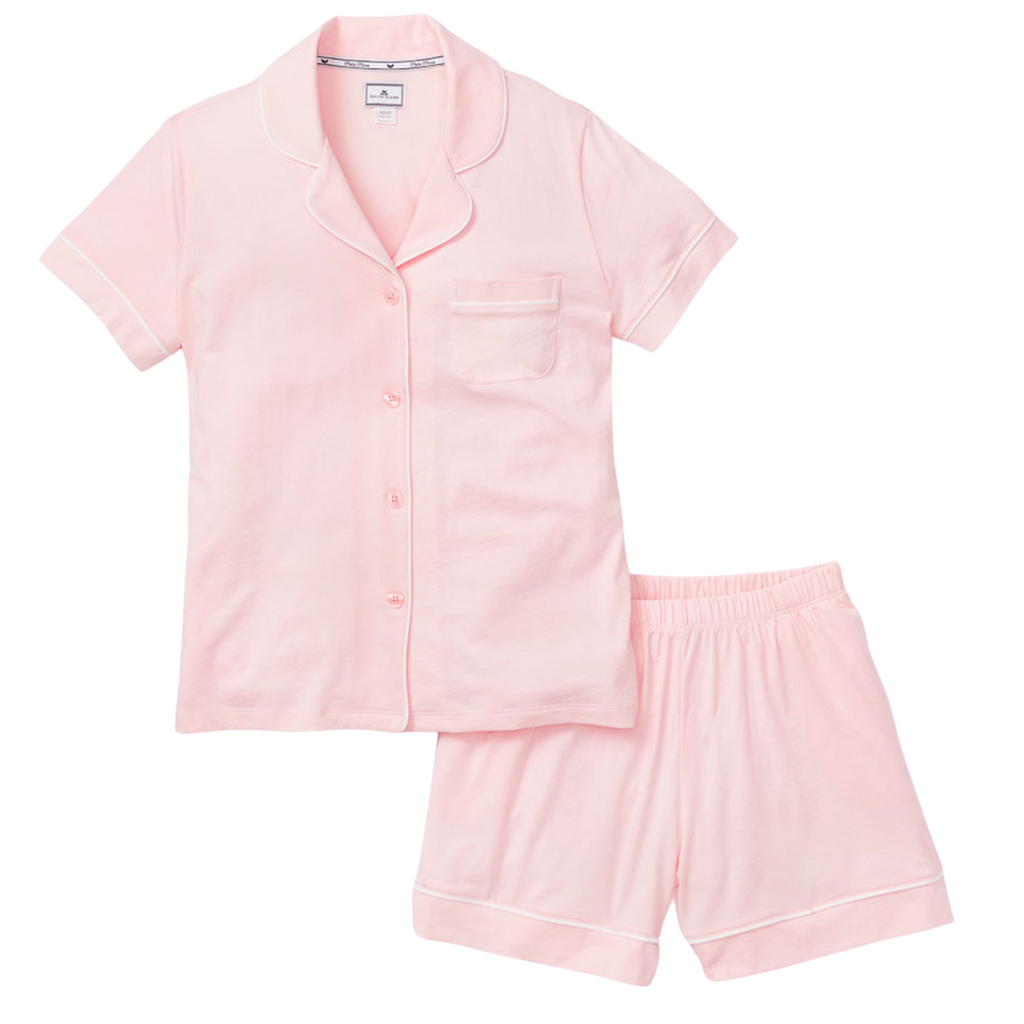 Women's Pima Pajama Short Sleeve Set in Pink - The Well Appointed House