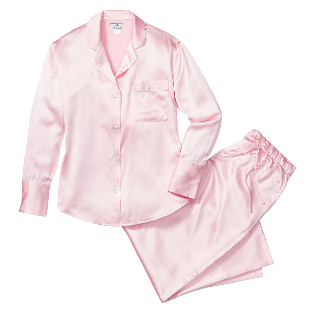 Women's Silk Pajama Set in Pink - The Well Appointed House