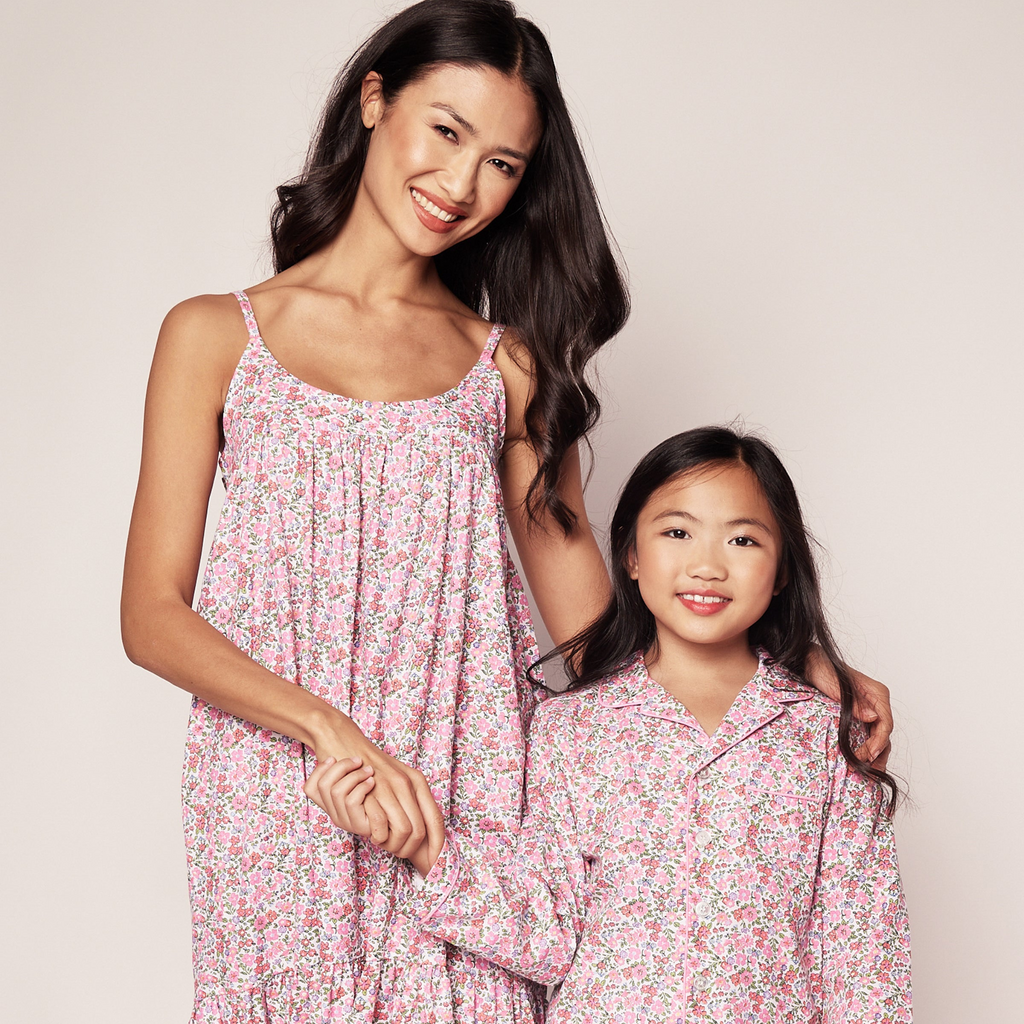 Women's Twill Chloe Nightgown in Fleurs de Rose - The Well Appointed House