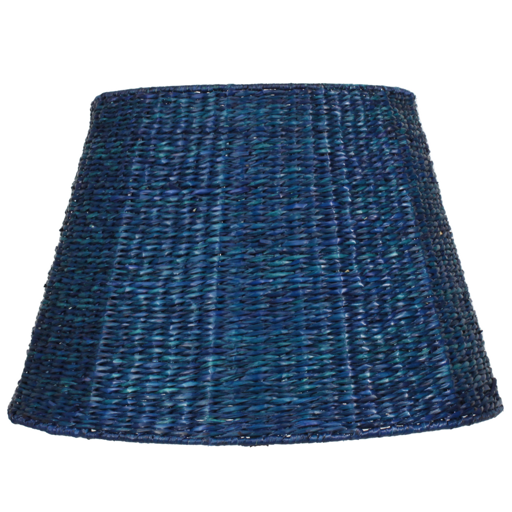 Woven Seagrass Lampshade, Empire in Navy - The Well Appointed House