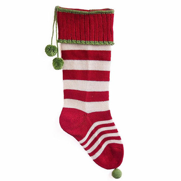 Candy Striped Rib-Cuff Stocking - The Well Appointed House