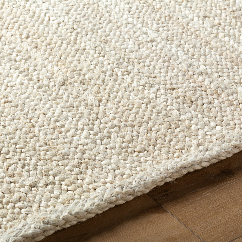 Artesia Hand Woven Ivory Jute Area Rug - Available in a Variety of Sizes - The Well Appointed House