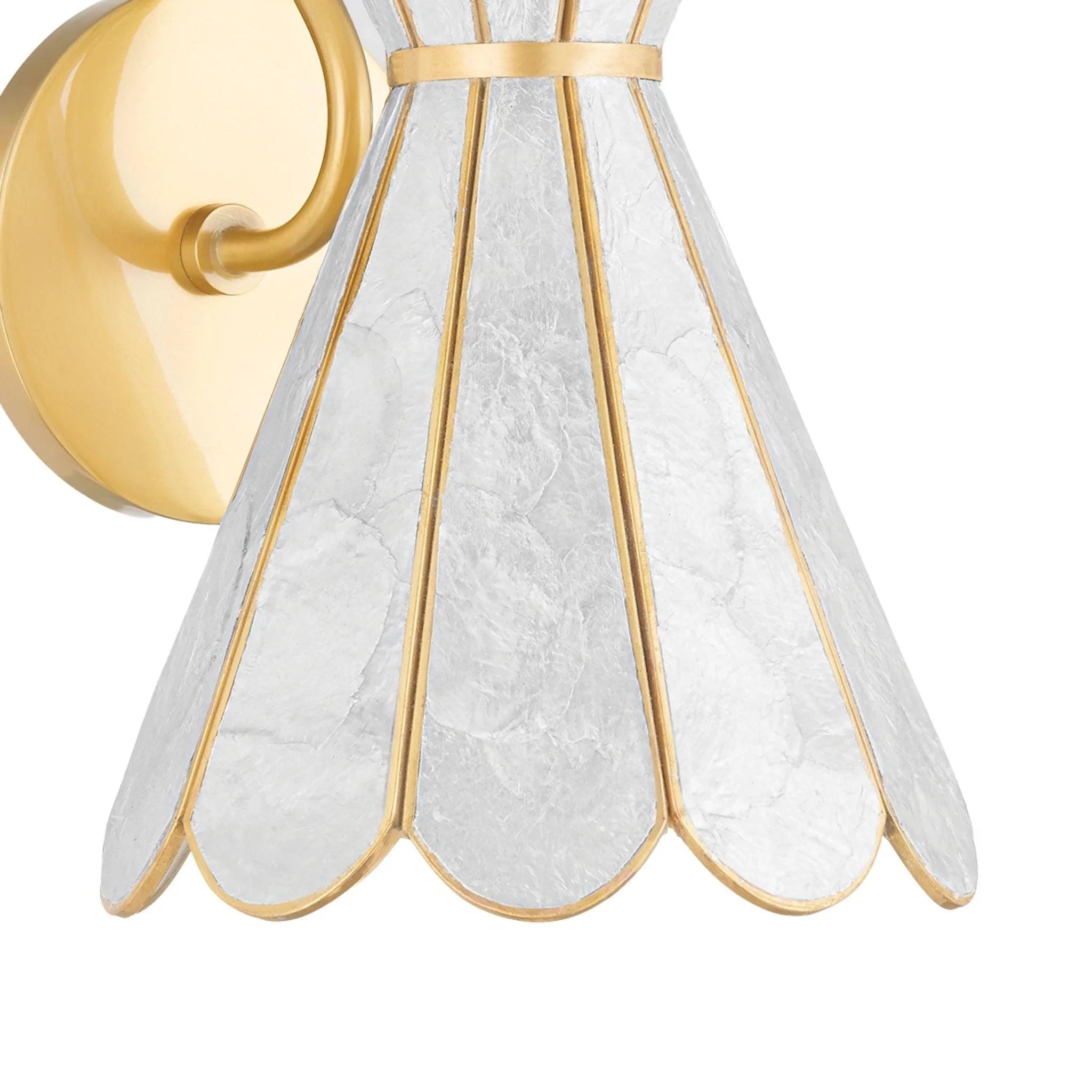 Capri 1-Light Sconce Pearl Grey Capiz Shells