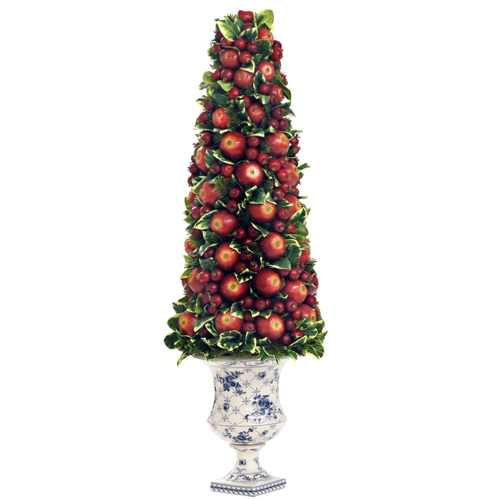 Apple and Berry Holiday Cone Arrangement - The Well Appointed House 