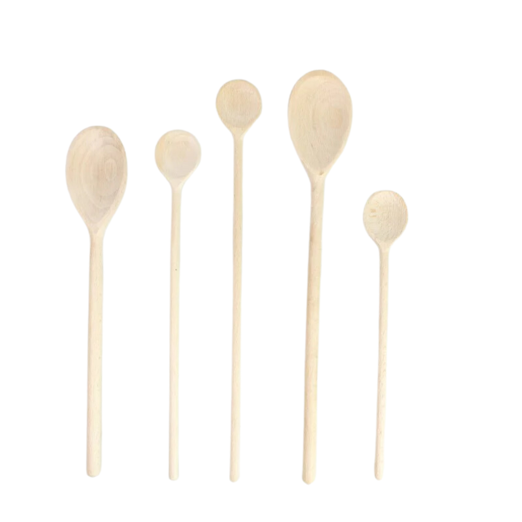 Set of Five Beechwood Cooking Spoons - The Well Appointed House