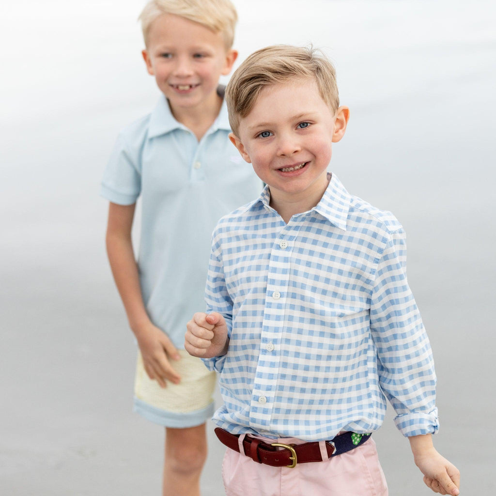 Bennett Button Down in Brookhaven Blue Gingham - The Well Appointed House