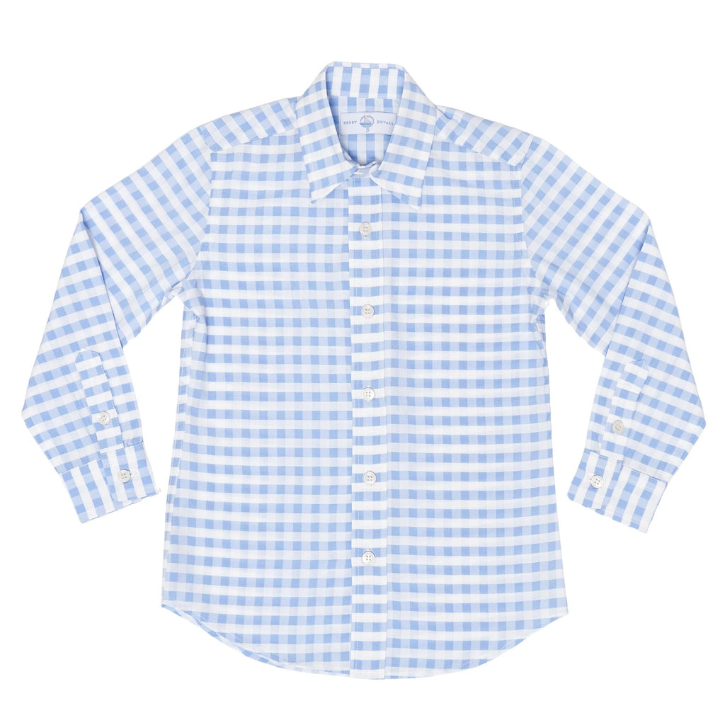 Bennett Button Down in Brookhaven Blue Gingham - The Well Appointed House