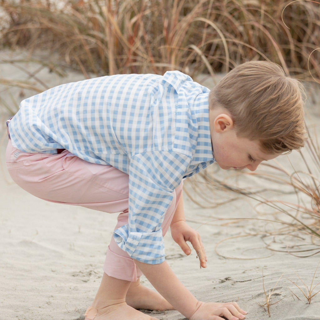 Bennett Button Down in Brookhaven Blue Gingham - The Well Appointed House