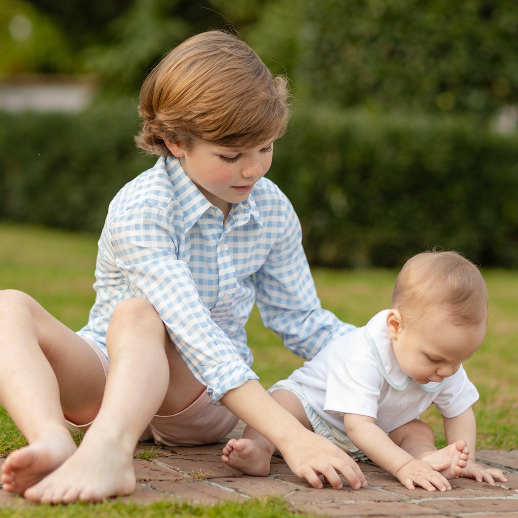 Bennett Button Down in Brookhaven Blue Gingham - The Well Appointed House