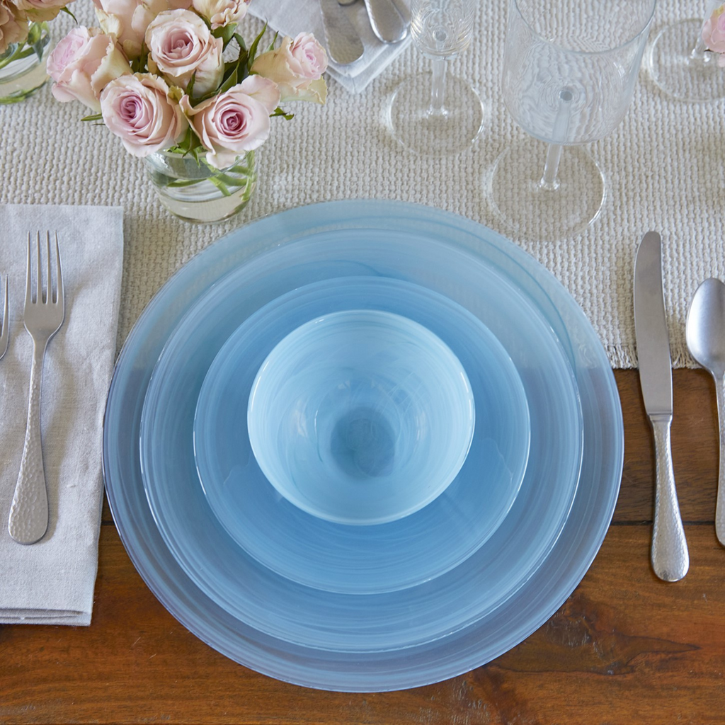 Alabaster Aqua Dinner Set - The Well Appointed House