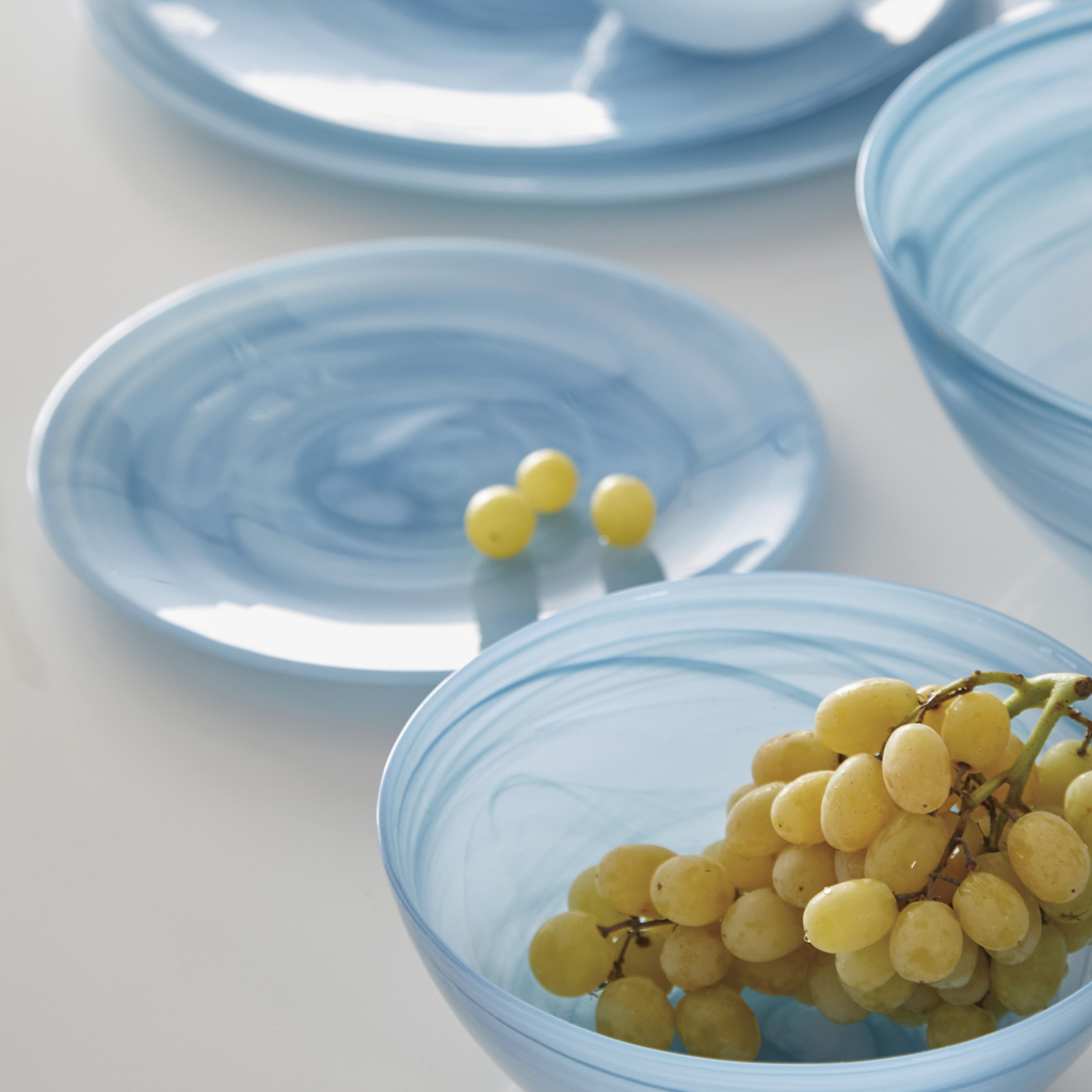 Alabaster Aqua Dinner Set - The Well Appointed House