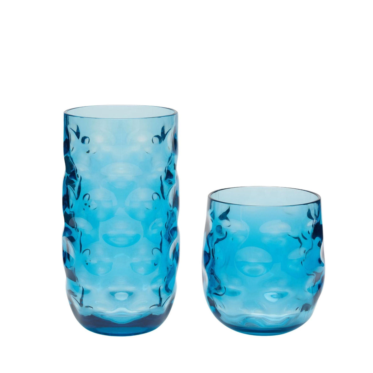 Blue Bubble Texture Acrylic Outdoor Glasses – The Well Appointed House