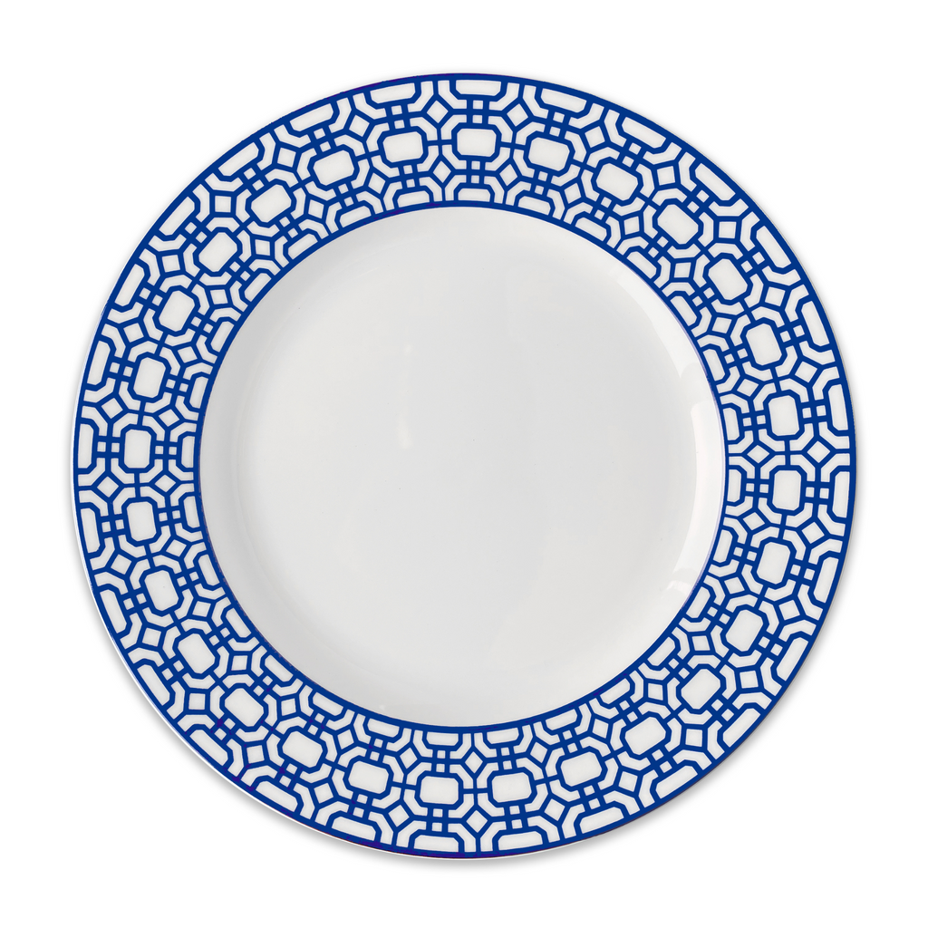 Blue Newport Garden Gate Rimmed Dinner Plate - The Well Appointed House