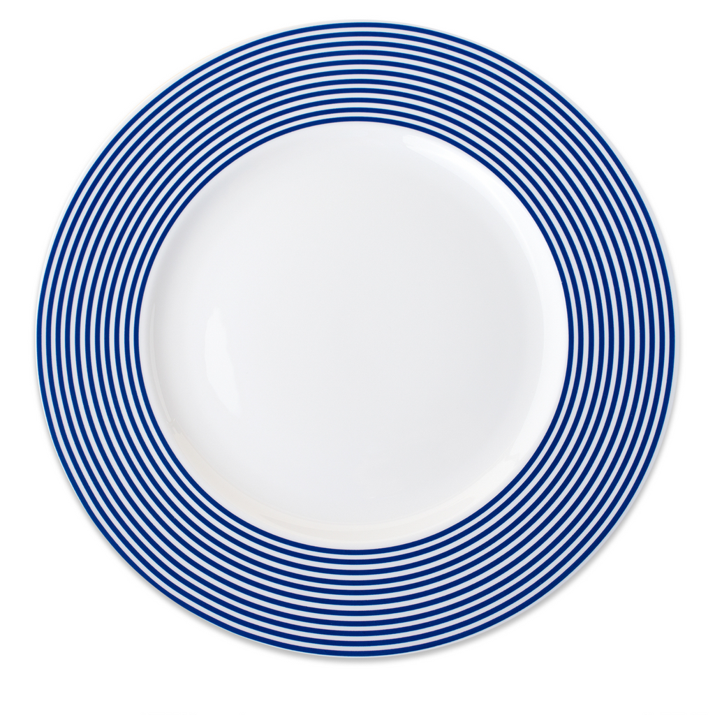 Newport Blue Stripe Rimmed Salad Plate - The Well Appointed House