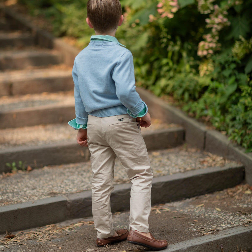 Bradford Trousers in King's Way Khaki Chino - The Well Appointed House