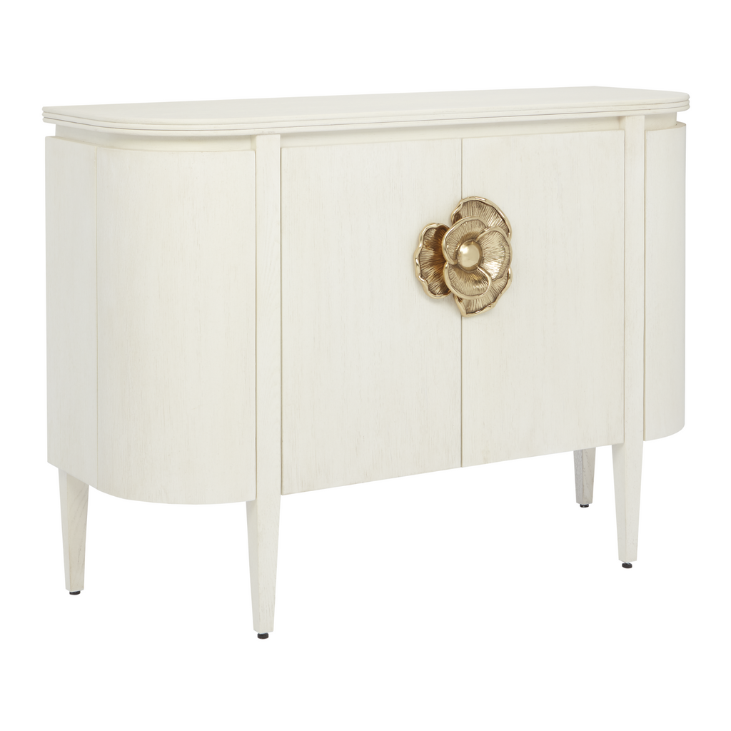 Briallen White Demi-Lune Cabinet - The Well Appointed House 