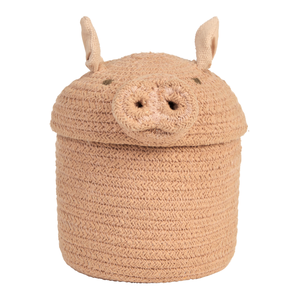 Mini Peggy The Pig Storage Basket - The Well Apponted House