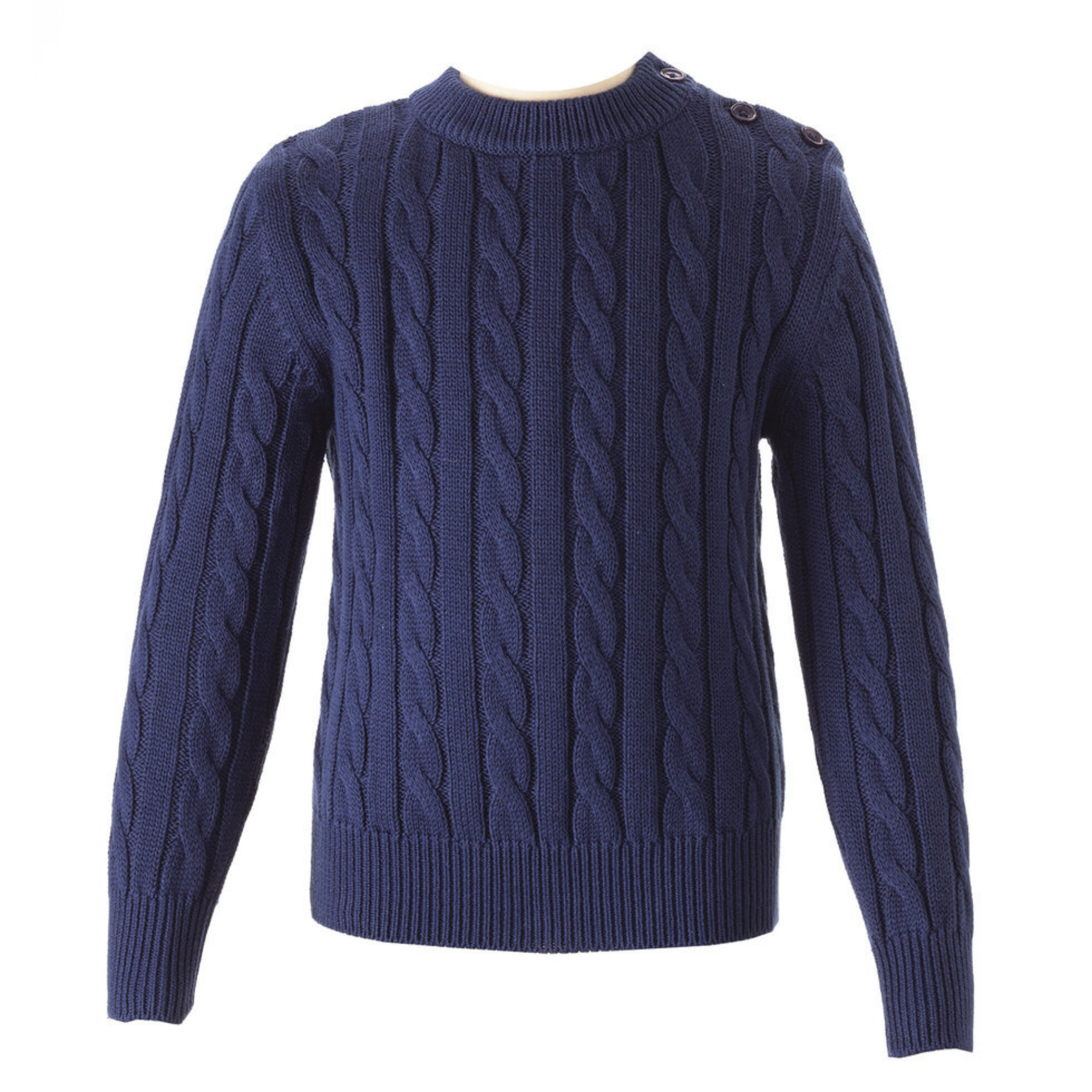 Navy Cable Knit Sweater – The Well Appointed House