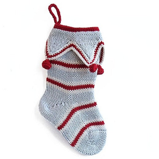 Mini Elf Cuff Stocking in Grey - The Well Appointed House