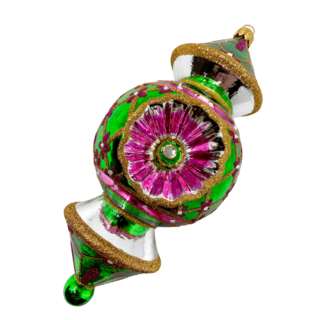 Chicago Triple Barrel Reflector Blown Glass Christmas Ornament - The Well Appointed House