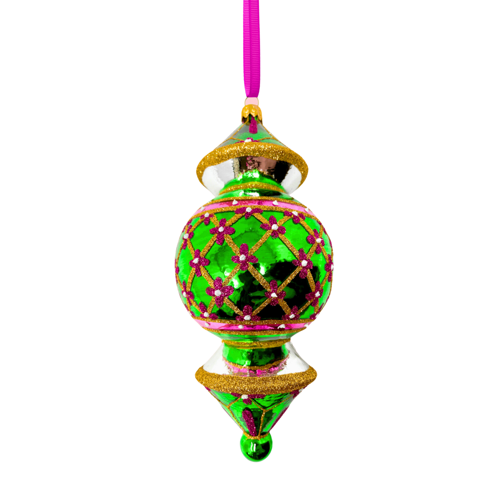 Chicago Triple Barrel Reflector Blown Glass Christmas Ornament - The Well Appointed House