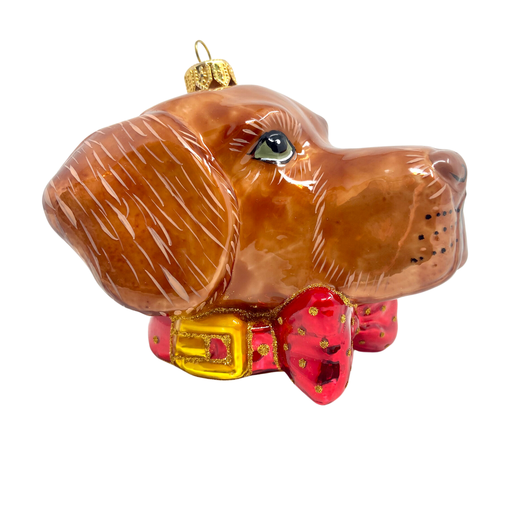 Chocolate Labrador Blown Glass Christmas Ornament - The Well Appointed House