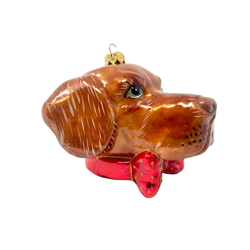 Chocolate Labrador Blown Glass Christmas Ornament - The Well Appointed House