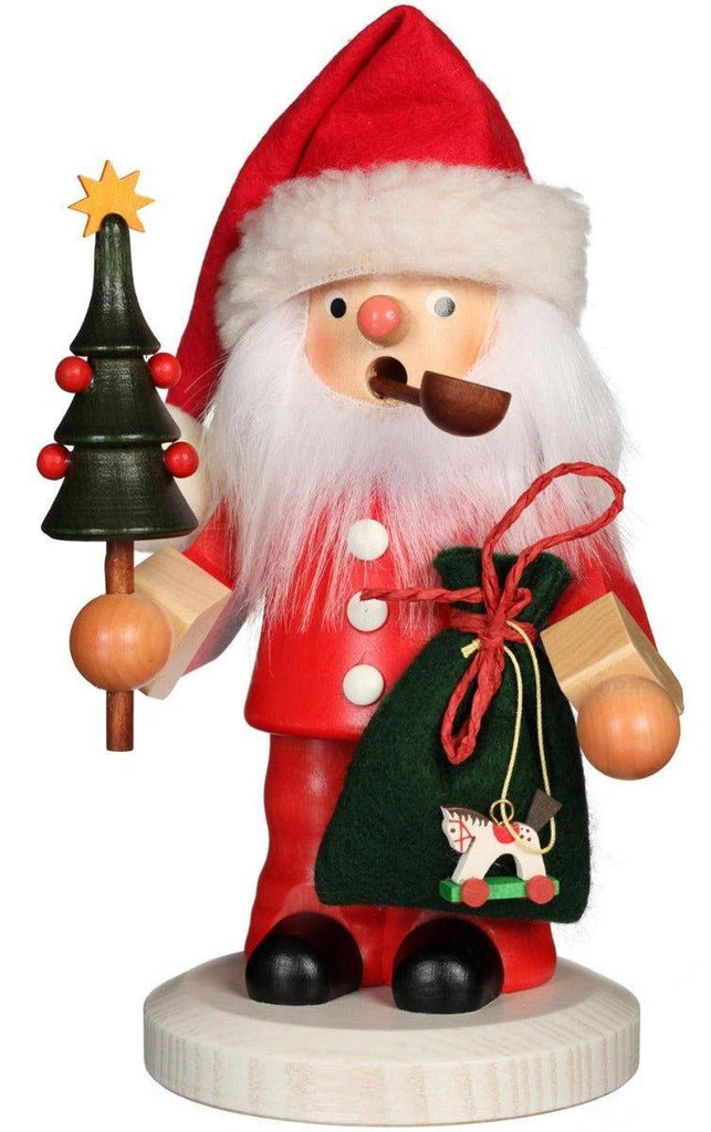 Christian Ulbricht Santa With Small Tree and Green Toy Bag Incense Burner Christmas Decoration - Christmas Decor - The Well Appointed House