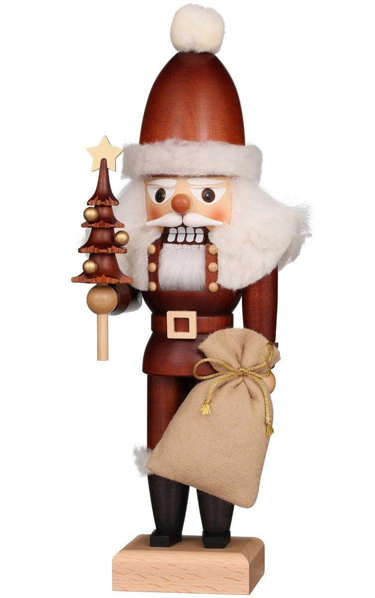 Natural Wood Santa Traditional German Nutcracker Christmas ...