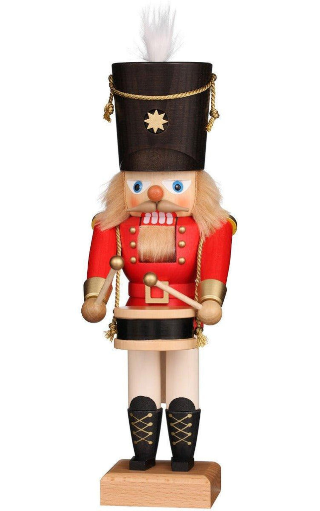 Christian Ulbricht-Seiffener Nussknackerhaus Red Drummer Traditional German Nutcracker Christmas Decoration - Christmas Decor - The Well Appointed House