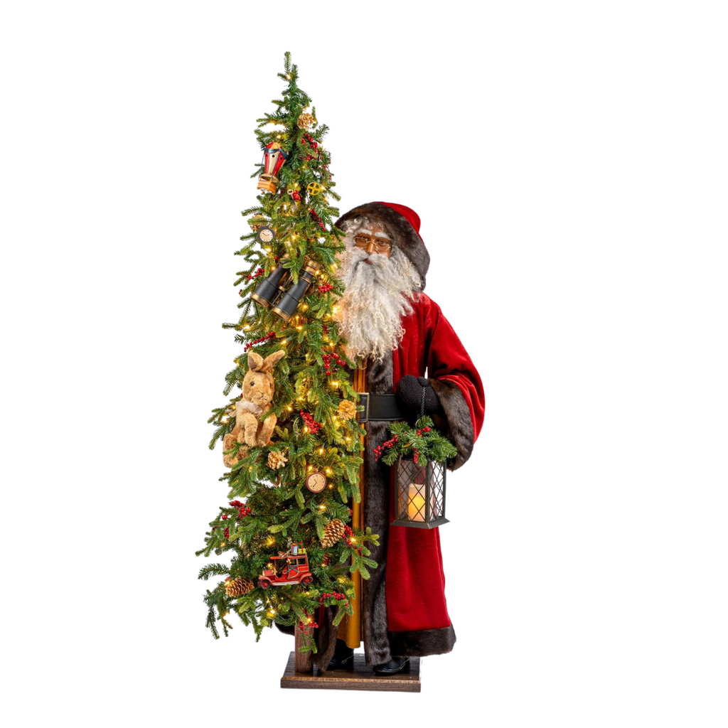 Christmas Journey Life Size Decorative Santa With Tree - The Well Appointed House