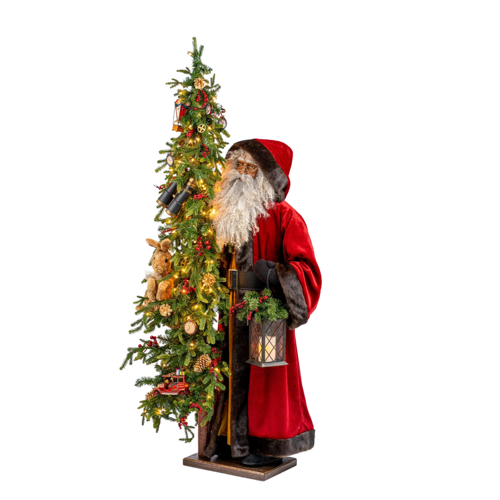 Christmas Journey Life Size Decorative Santa With Tree - The Well Appointed House