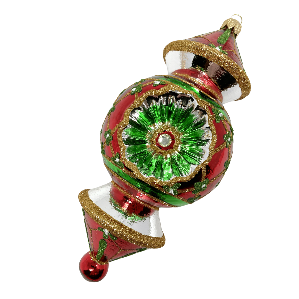 Dallas Pink Triple Barrel Reflector Blown Glass Christmas Ornament - The Well Appointed House