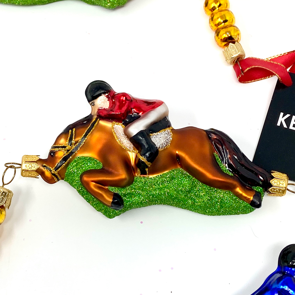 Derby Horse Blown Glass Christmas Garland - The Well Appointed House