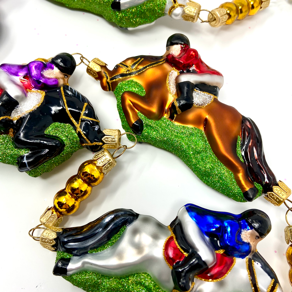 Derby Horse Blown Glass Christmas Garland - The Well Appointed House