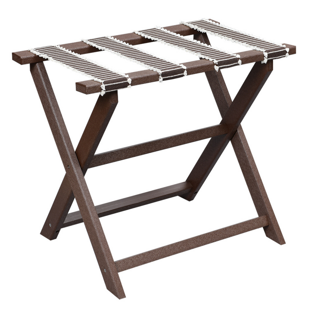 Straight Leg Eco Luggage Rack with 4 Tassel Straps - The Well Appointed House