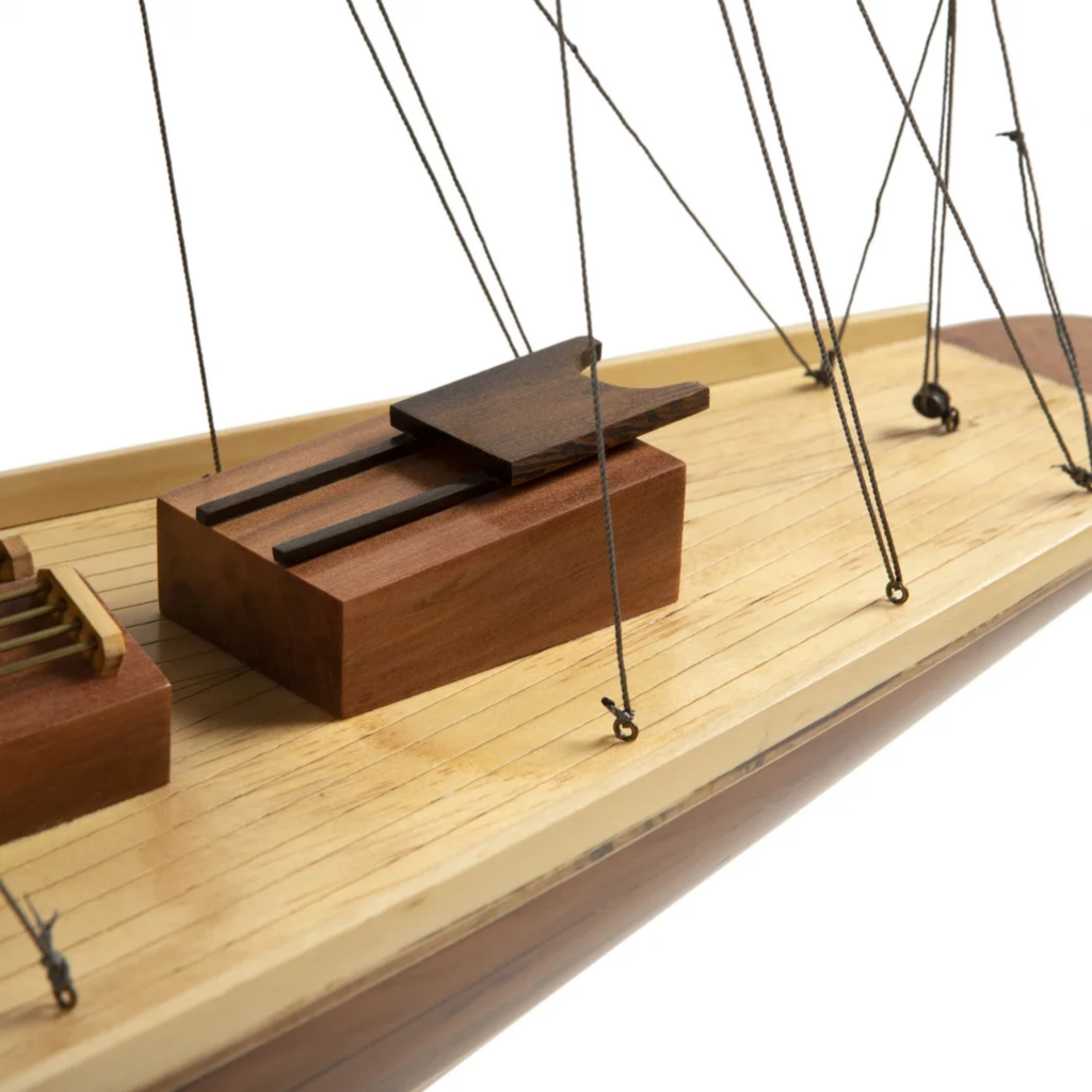 Endeavour Classic Wood J-Class Yacht Model - The Well Appointed House