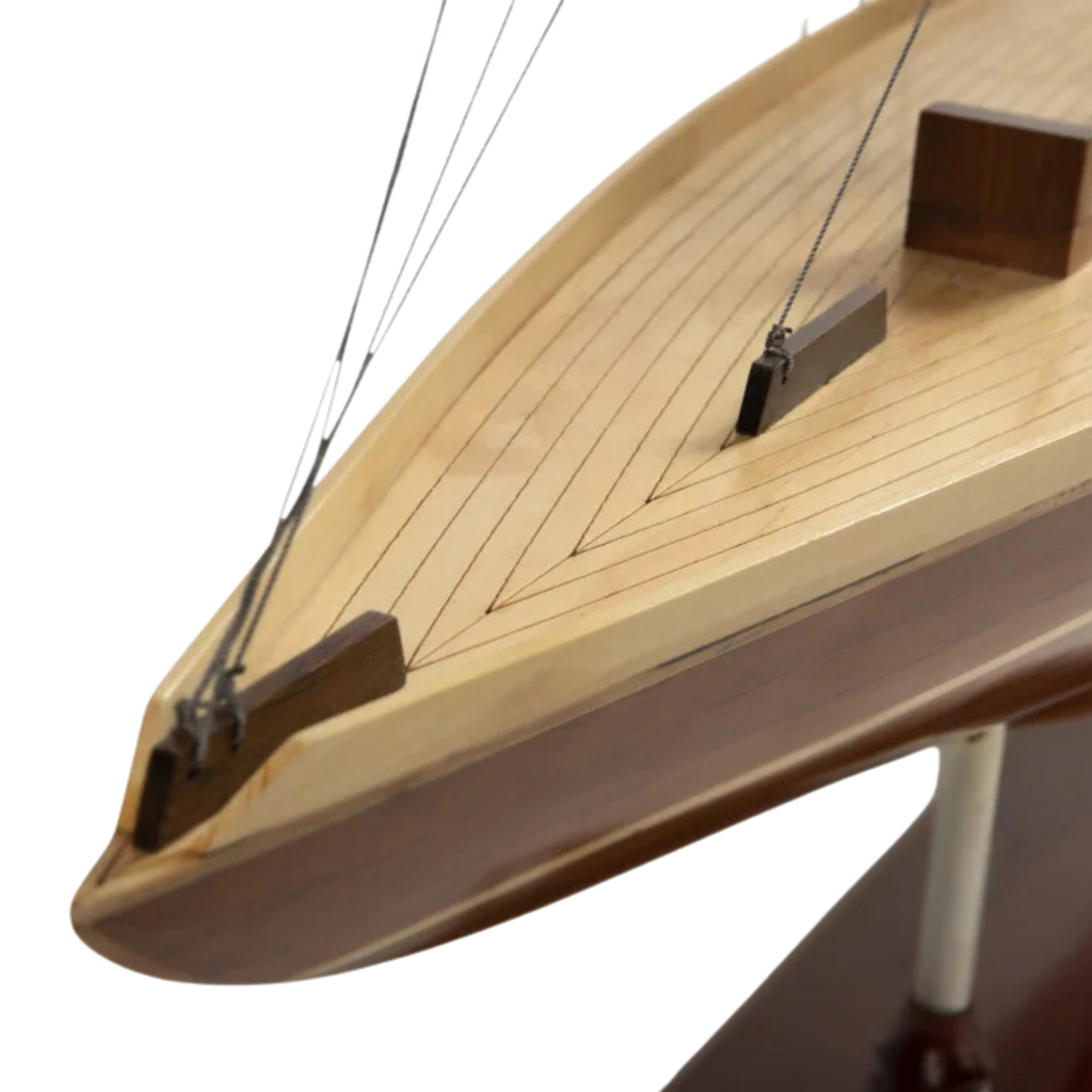 Endeavour Classic Wood J-Class Yacht Model - The Well Appointed House