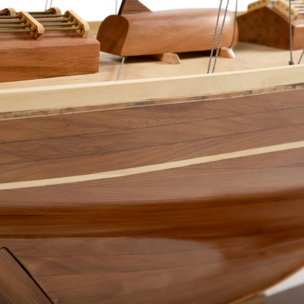 Endeavour Classic Wood J-Class Yacht Model - The Well Appointed House