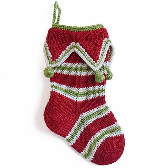 Mini Elf Cuff Stocking in Red - The Well Appointed House